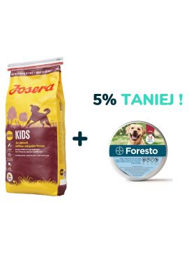 Pakiet Josera Kids Junior Medium Maxi 15 kg + Foresto dla Psa powyżej 8 KG 5% TANIEJ